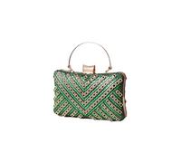 CORIOS Bolso de Fiesta para Mujer Diamantes de Imitación Clutch Bolso de Boda Elegante Bolsa de Noche Formal Bolsos Bandolera Bolso de Hombro Pequeña para Fiesta Boda Banquete Verde