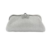 CORIOS Bolso de Fiesta para Mujer Diamantes de Imitación Clutch Elegante Bolsa de Noche Bolso de Boda Bolso de Hombro Pequeña Formal Banquete Fiesta de Graduación Boda Bolsos Bandolera Plata