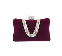 CORIOS Bolso de Fiesta para Mujer Terciopelo Bolsa de Noche Diamantes de Imitación Clutch Bolso de Hombro Bolso de Boda Elegante Bolsos Bandolera para Fiesta de Graduación Banquete Boda Púrpura