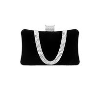 CORIOS Bolso de Fiesta para Mujer Terciopelo Bolsa de Noche Diamantes de Imitación Clutch Bolso de Hombro Bolso de Boda Elegante Bolsos Bandolera para Fiesta de Graduación Banquete Boda Negro