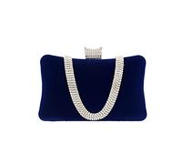 CORIOS Bolso de Fiesta para Mujer Terciopelo Bolsa de Noche Diamantes de Imitación Clutch Bolso de Hombro Bolso de Boda Elegante Bolsos Bandolera para Fiesta de Graduación Banquete Boda Azul