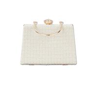 CORIOS Bolso de Fiesta Pequeña para Mujer Bolso de Fiesta Diamantes de Imitación Clutch Cartera de Mano Bolsos Bandolera Bolso de Hombro para Fiesta de Graduación Banquete Boda Beige