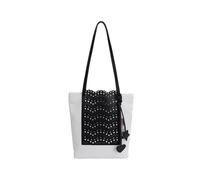 CORIOS Bolso de Hombro con Estilo Étnico para Mujeres Bolsos de Mano para Estilo Boho de Entalladuras Gran Capacidad Tote de Tela para Vacaciones Citas Compras Viajes Negro