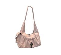 CORIOS Bolso de Hombro con Motivo de Cruz Bolso de Mano de PU Cuero para Mujer Capacidad Media Bolso Bajo el Brazo Moda Tote para Cotidiano Compras Viajes Trabajo Rosa