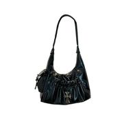 CORIOS Bolso de Hombro con Motivo de Cruz Bolso de Mano de PU Cuero para Mujer Capacidad Media Bolso Bajo el Brazo Moda Tote para Cotidiano Compras Viajes Trabajo Negro