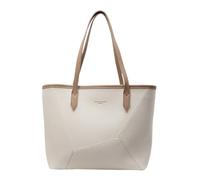 CORIOS Bolso de Hombro de Cuero PU para Mujer Bolso de Mano con Diseño de Patchwork Gran Capacidad Bolso de Trabajo Maletín Elegante Tote para Negocios Oficina Viaje Blanco