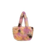 CORIOS Bolso de Hombro de Felpa para Mujer Bolso de Mano de Peluche Esponjoso Gran Capacidad Bolsa Shopper Elegante Moda Compras Trabajo Viajes Bolso Tote Naranja