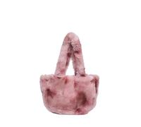 CORIOS Bolso de Hombro de Felpa para Mujer Bolso de Mano de Peluche Esponjoso Gran Capacidad Bolsa Shopper Elegante Moda Compras Trabajo Viajes Bolso Tote Rosa