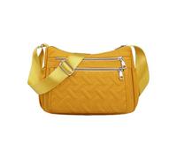 CORIOS Bolso de Hombro de Nailon Mujer Ultraligero Bolso de Bandolera Bolso de Mano con Correa Ajustable Bolso Cruzado con Múltiples Bolsillos Tote de Acolchado para Viajes Compras Trabajo Amarillo