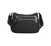 CORIOS Bolso de Hombro de Nailon para Mujer Ultraligero Bolso de Bandolera Bolso de Mano con Correa Ajustable Bolso Cruzado con Múltiples Bolsillos Tote de Acolchado para Viajes Compras Trabajo Negro