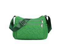 CORIOS Bolso de Hombro de Nailon para Mujer Ultraligero Bolso de Bandolera Bolso de Mano con Correa Ajustable Bolso Cruzado con Múltiples Bolsillos Tote de Acolchado para Viajes Compras Trabajo Verde