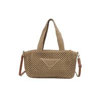 CORIOS Bolso de Hombro de Paja para Mujer Bolsos de Playa de Verano Bolsos de Paja Tejidos a Mano Retro Bolso de Bandolera Tote Bohemio Bolso de Mano para Estilo Boho para Viajes Vacaciones Beige