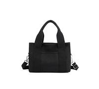 CORIOS Bolso de Hombro Lona Bolso de Mano para Mujer Bolso de Ocio Bolso Tote Media Capacidad Bolso Shopper Moda Multifuncional Trabajo Compras Citas Viajes Bolso Bandolera Negro
