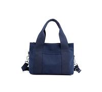 CORIOS Bolso de Hombro Lona Bolso de Mano para Mujer Bolso Tote Media Capacidad Moda Multifuncional Trabajo Compras Citas Viajes Bolso Bandolera Azul Oscuro