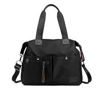 CORIOS Bolso de Hombro para Mujer Bolsas de Nylon Bolso de Mano Bolso Bandolera Impermeable Bolso Tote Bolsos Cruzados Bolsa de Ociopara Bolsa Shopper para Trabajo Compras Citas Viajes Negro