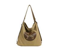 CORIOS Bolso de Hombro para Mujer Bolso de Mano de Lona Casual Bolso Mochilas Morral Backpack Gran Capacidad Mochila Bolso Bandolera Multifuncional Bolso Tote para Citas Compras Viajes Trabajo Caqui