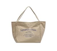 CORIOS Bolso de Hombro para Mujer Bolso de Mano de Lona Gran Capacidad Bolsa Shopper Bolsa de Ocio Multifuncional Bolso Tote para Compras Viajes Trabajo Citas Beige Gris