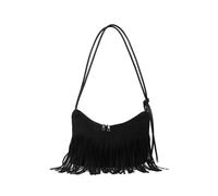 CORIOS Bolso de Mano con Borlas para Mujer Retro Flecos Bolso de Hombro Bolso de Bandolera de Ante Western Flecos Monedero Retro Elegante Bolso Cruzado Hobo Tote para Viajes Compras Trabajo Negro