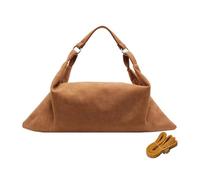 CORIOS Bolso de Mano de Ante para Mujer Otoño Invierno Bolso de Hombro Retro Bolso Bandolera Capacidad Media Bolsa Shopper Elegante Bolsa de Mensajero Bolso Tote para Trabajo Viajes Compras Marrón