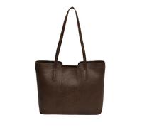 CORIOS Bolso de Mano de Cuero PU para Mujer Bolso Portatil Ordenador Tote para Oficina Trabajo Universidad Impermeable Bolso de Hombro Maletín para Negocios Oficina Viajes Café