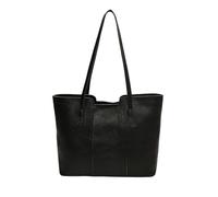 CORIOS Bolso de Mano de Cuero PU para Mujer Bolso Portatil Ordenador Tote para Oficina Trabajo Universidad Impermeable Bolso de Hombro Maletín para Negocios Oficina Viajes Negro