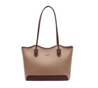 CORIOS Bolso de Mano de Cuero PU para Mujer Tote para Oficina Trabajo Bolso Portatil Ordenador Impermeable Bolso de Hombro Maletín Universidad para Negocios Oficina Viajes Caqui