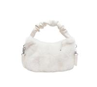 CORIOS Bolso de Mano de Felpa para Mujer Bolso de Hombro Esponjoso Moda Bonito Bolso Bandolera Pequeño Bolsa Shopper Tote de Peluche Compras Trabajo Viajes Bolso Messenger Beige
