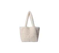 CORIOS Bolso de Mano de Lana de Cordero para Mujer Bolso de Hombro Esponjoso Gran Capacidad Bolsa Shopper Bolsa de Ociopara de Felpa Retro Bolso Tote de Peluche Blanco