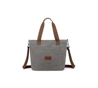 CORIOS Bolso de Mano de Lona para Mujer Casual Bolso de Hombro Gran Capacidad Bolsa Shopper Bolsa de Ocio Multifuncional Bolso Bandolera Trabajo Compras Viajes Citas Bolso Tote Gris