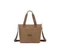 CORIOS Bolso de Mano de Lona para Mujer Casual Bolso de Hombro Gran Capacidad Bolsa Shopper Bolsa de Ocio Multifuncional Bolso Bandolera Trabajo Compras Viajes Citas Bolso Tote Café