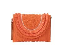 CORIOS Bolso de Mano de Paja para Mujer Bolsos de Paja Tejidos a Mano Bolso Tote para Estilo Boho Bolso Bandolera con Borla Bohemio Bolso de Hombro Bolso Tipo sobre Bolsos de Playa de Verano Naranja