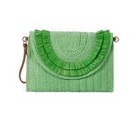 CORIOS Bolso de Mano de Paja para Mujer Bolsos de Paja Tejidos a Mano Bolso Tote para Estilo Boho Bolso Bandolera con Borla Bohemio Bolso de Hombro Bolso Tipo sobre Bolsos de Playa de Verano Verde