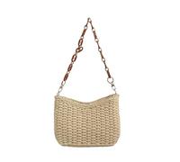CORIOS Bolso de Mano de Paja para Mujer Bolsos de Playa de Verano Bolsos de Paja Tejidos a Mano Bohemio Bolso de Hombro Retro Bolso Tote para Estilo Boho para Viajes Beige