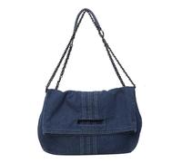 CORIOS Bolso de Mano de Tejano Jean Bolsos Vaqueros para Mujer Bolso de Hombro Bandolera de Mezclilla Gran Capacidad Bolsa Shopper Retro Tote para Compras Citas Viajes Trabajo Azul Oscuro