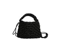 CORIOS Bolso de Mano en Tejido de Punto Mujer Bohemio Bolsa de Hombro Bolso Bandolera Cruzada Tejidos a Mano Bolsos de Playa de Verano Tote para Estilo Boho para Viajes Fechas Vacaciones Negro