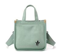 CORIOS Bolso de Mano para Mujer Bolso Bandolera Lona Bolso de Hombro Bolso Tote Multifuncional Bolsa Shopper Bolsa de Ocio Bolsa de Cuerpo Cruzada para Trabajo Compras Viajes Citas Verde Claro