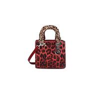 CORIOS Bolso de Mano para Mujer Bolso de Hombro con Estampado de Leopardo Cuero PU Impermeable Bolso Bandolera Moda Bolso Cruzados Bolsa Shopper Elegante Trabajo Viajes Compras Bolso Tote Rojo S