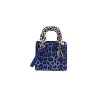 CORIOS Bolso de Mano para Mujer Bolso de Hombro con Estampado de Leopardo Cuero PU Impermeable Bolso Bandolera Moda Bolso Cruzados Bolsa Shopper Elegante Trabajo Viajes Compras Bolso Tote Azul S