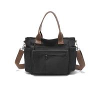 CORIOS Bolso de Mano para Mujer Bolso de Hombro de Lona Moda Bolso Bandolera Gran Capacidad Bolso Shopper Bolso de Ocio Multifuncional Bolso Tote para Viajes Compras Trabajo Citas Negro