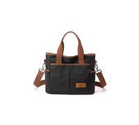 CORIOS Bolso de Mano para Mujer Bolso de Hombro Lona Bolso de Ocio Media Capacidad Bolso Shopper Multifuncional Bolso Bandolera Moda Bolso Tote para Viajes Compras Trabajo Citas Negro