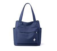 CORIOS Bolso de Mano para Mujer Bolso Tote Lona Casual Bolso Shopper Bolsa de Ocio Multifuncional Bolsos de Hombro para Compras Viajes Citas Trabaj Azul