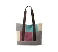 CORIOS Bolso de Mano para Mujer Bolsos de Hombro Lona Multifuncional Bolsa Tote Gran Capacidad Bolso Shopper Bolsa de Ocio para Compras Viajes Trabajo Citas Morado