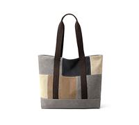 CORIOS Bolso de Mano para Mujer Bolsos de Hombro Lona Multifuncional Bolsa Tote Gran Capacidad Bolso Shopper Bolsa de Ocio para Compras Viajes Trabajo Citas Marrón