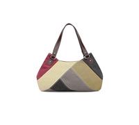 CORIOS Bolso de Mano para Mujer Multicolor Rayas Bolso de Hombro Gran Capacidad Bolso Shopper Bolsa de Ocio Lona Bolsa Tote para Citas Viajes Trabajo Compras Gris