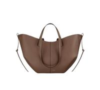 CORIOS Bolso de Mano para Mujer PU Cuero Bolsa de Cubo Elegante Bolsos de Hombro Gran Capacidad Bolsa Shopper Moda Tote 2pcs para Trabajo Viajes Compras Castaño L