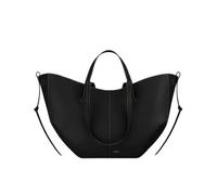 CORIOS Bolso de Mano para Mujer PU Cuero Bolsa de Cubo Elegante Bolsos de Hombro Gran Capacidad Bolsa Shopper Moda Tote 2pcs para Trabajo Viajes Compras Negro con Raya Blanca L