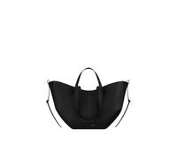 CORIOS Bolso de Mano para Mujer PU Cuero Bolsa de Cubo Elegante Bolsos de Hombro Gran Capacidad Bolsa Shopper Moda Tote 2pcs para Trabajo Viajes Compras Negro con Raya Blanca S