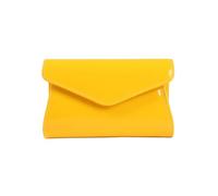 CORIOS Bolso de Noche Mujer Clutch de Cuero PU Bolsa de Noche Moda Sobre con Solapa Cartera de Mano Bolso de Boda Elegante Bolso de Hombro Retro Bolsos Bandolera para Fiesta Banquete Boda Amarillo