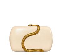 CORIOS Bolso de Noche para Mujer Elegante Clutch de Cuero PU con Adorno de Serpiente Moda Bolso de Hombro Bandolera con Cadena Desmontable para Bodas Cocteles Fiestas y Eventos Formales Albaricoque