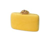 CORIOS Bolso Fiesta para Mujer Terciopelo Bolso de Noche Bolsa de Cadena Brillante Bolso de Hombro Boda Cartera de Mano Elegante Bolso Bandolera para Fiesta de Graduación Banquete Boda Amarillo